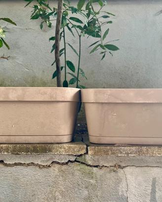 Coppia di Balconette / Fioriere B-Smart XL Tortora