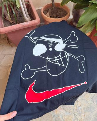 Nike x One Piece Black Tee Drawn Skull