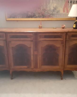 mobile unico in noce e radica di noce