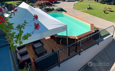 Piscina in legno autoportante fuori terra 7x4