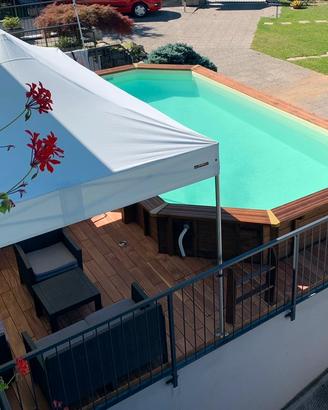Piscina in legno autoportante fuori terra 7x4