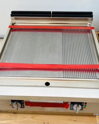 Fry top elettrico piastra in acciaio 1N0FT3E
