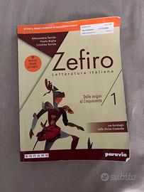 Libro di letteratura italiana “Zefiro 1”