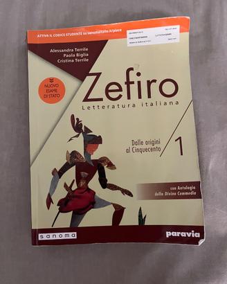 Libro di letteratura italiana “Zefiro 1”