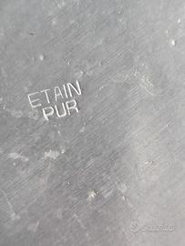 zuppiera in peltro puro 