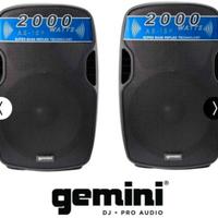 COPPIA CASSE ATTIVE 2000W GEMINI 