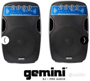 COPPIA CASSE ATTIVE 2000W GEMINI 
