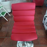 sgabello ecopelle rossa