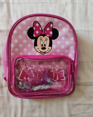 Zainetto Minnie Disney rosa con paillettes 