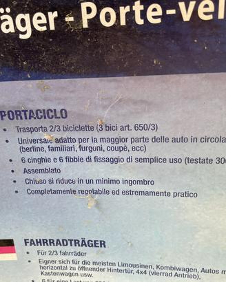 Porta bicicletta posteriore auto