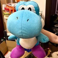 Yoshi raro Peluche blu SuperMario h. 30 cm
