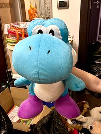 Yoshi raro Peluche blu SuperMario h. 30 cm