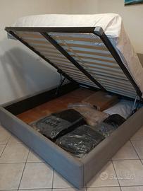 Letto contenitore grigio (materasso)