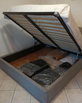 Letto contenitore grigio (materasso)