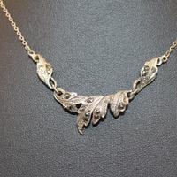 Splendido collier vintage argento marcasite