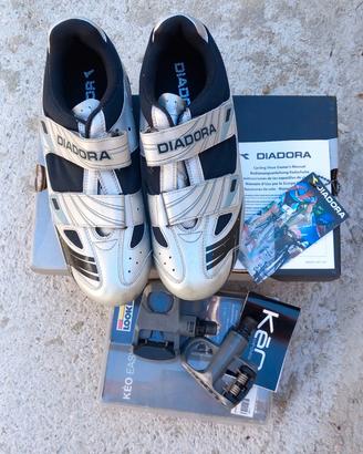 Scarpe ciclismo DIADORA + Pedali attacco rapidi