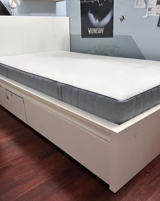 Letto 1 Piazza e Mezza + Maxi Cassettoni +materaso