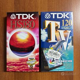 Videocassette VHS TDK 120 e 180 min