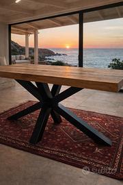 Tavolo rovere massello 6 cm 111x210 cm