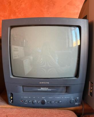TV Samsung CRT con videoregistratore vintage