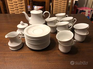 Servito tè porcellana bianca SchumanArzbergGermany