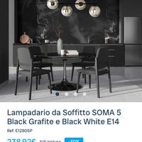Lampadario da soffitto SOMA black