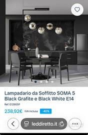 Lampadario da soffitto SOMA black
