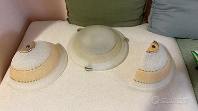 Lampade in vetro a soffitto e parete usate e27