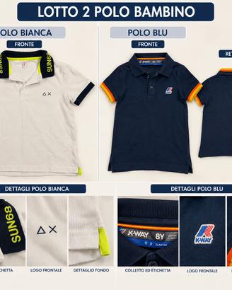 Lotto 2 polo bambino SUN68 e K-Way