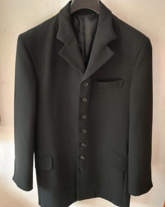 Giacca Uomo Lunga Nera Taglia 48 Made in Italy