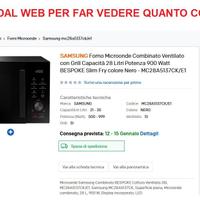 Forno Microonde Combinato Ventilato con Grill