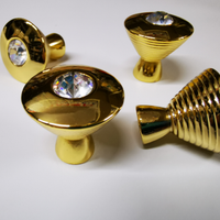 Pomolo bagno oro con Swarovski