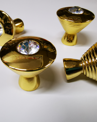Pomolo bagno oro con Swarovski