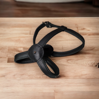 Pettorina in pelle imbottita 80cm - Nera