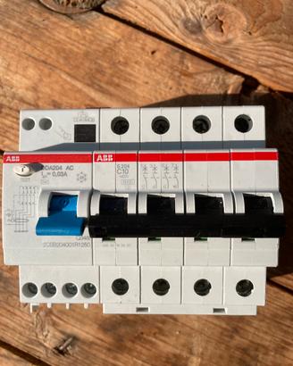 ABB salvavita + magnetotermico c10 3fasi + neutro