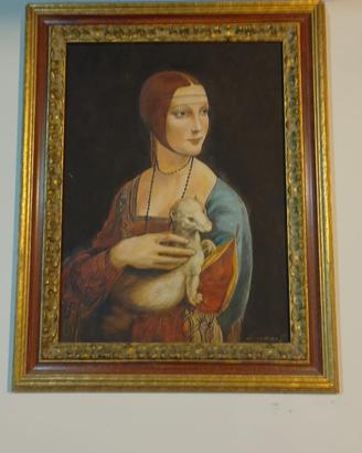 Quadro “Dama con ermellino” copia