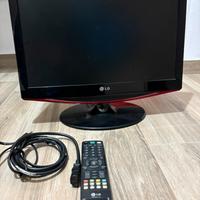 Monitor TV LG 19 pollici con telecomando e cavi
