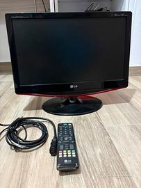 Monitor TV LG 19 pollici con telecomando e cavi