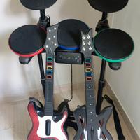 Set Chitarre Guitar Hero e Batteria (Originali)