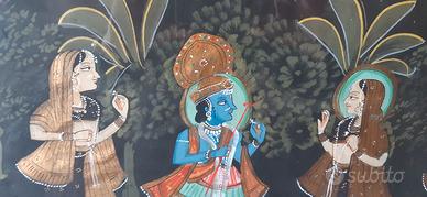 Batik indonesiano con cornice