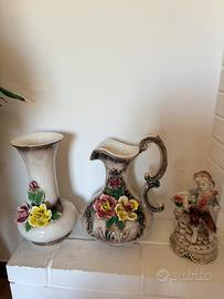 Vasi e scultura Capodimonte tre pezzi