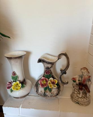 Vasi e scultura Capodimonte tre pezzi