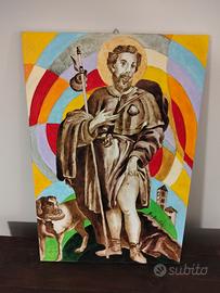 san Rocco olio su tela di Anna Maria Caliani