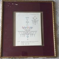 Vecchio disegno in acquerello di Archimede Seguso 