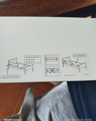 sponda letto per bambini
