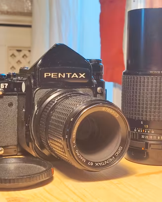 Pentax 67 + Pentax SMC Pentax macro 135mm e 200mm