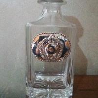 BOTTIGLIA  VUOTA PORTA VINTAGE VETRO E CRISTALLO