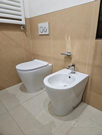 Set sanitari Flaminia wc e bidet filomuro 52 cm
