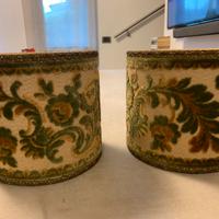 Coppia paralumi in velluto anni 60