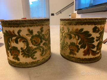 Coppia paralumi in velluto anni 60